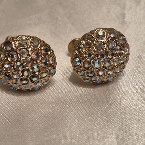 Gold Rhinestone Studs